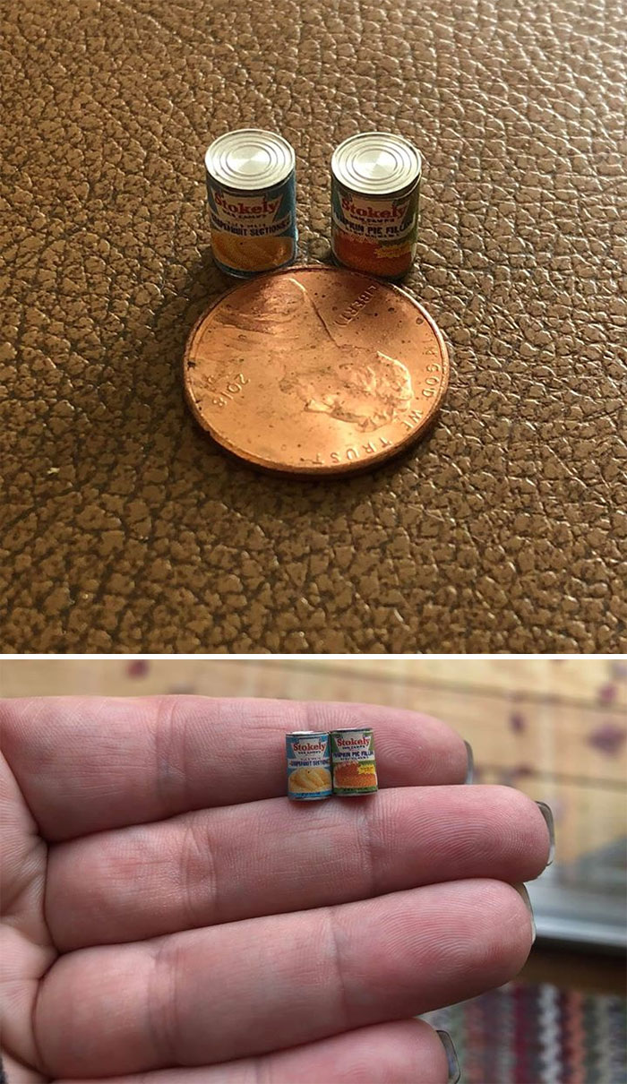 Ok Miniature Lovers, Check Out These Cans Of Pumpkin Pie Filling And Grapefruit Slices! I’ve Never Seen Any This Tiny Before!