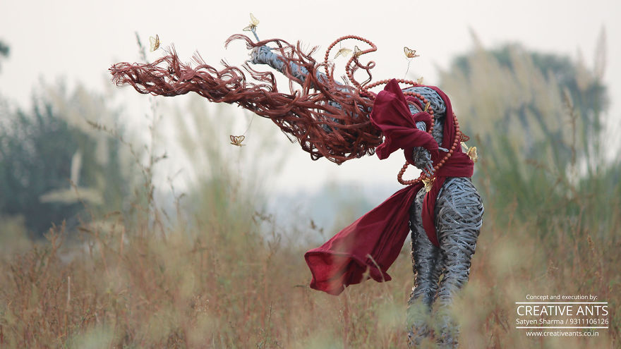 I Made A Sculpture Out Of Stainless Steel Wires Called "Viola"