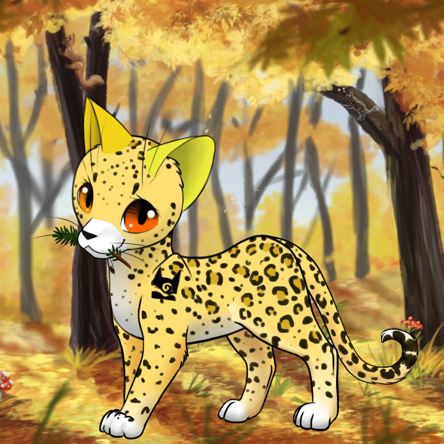 Strawberryscar X Luna = Foxkit, Badgerkit And Wolfkit