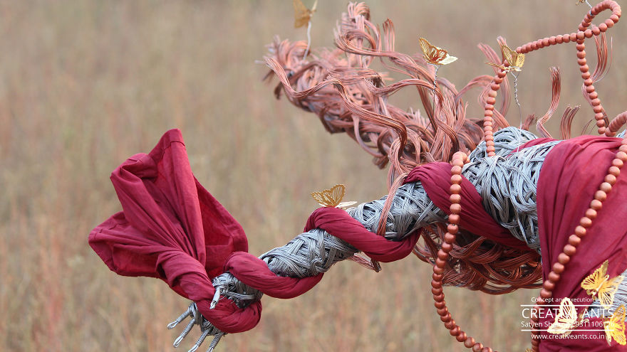 I Made A Sculpture Out Of Stainless Steel Wires Called "Viola"