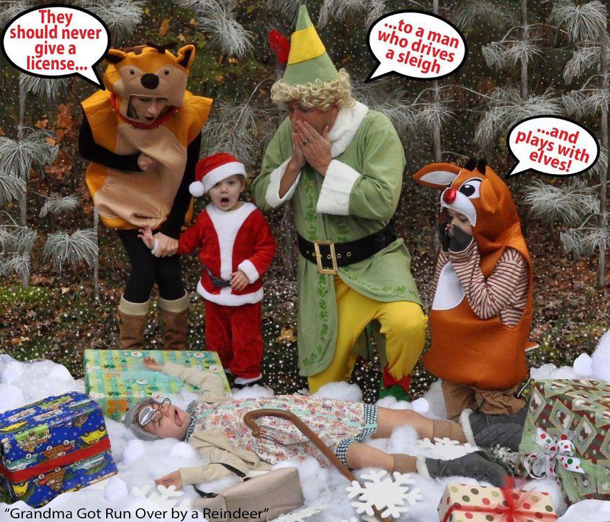 Oh No! Grandma Got Run Over By A Reindeer! Santa Can't Believe He Did That.