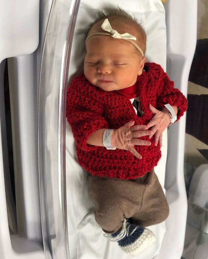 Hospital Dresses Newborns In Cute Red Cardigans To Honor Mister Rogers Hospital Dresses Newborns In Cute Red Cardigans To Honor Mister Rogers