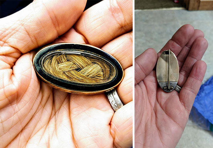 Victorian Mourning Jewelry Which Contains Human Hair. Yeah Yeah, I Know It's Weird