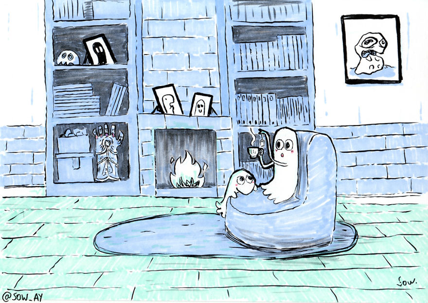 I Draw The Adventures Of A Little Ghost And His Cute Dog