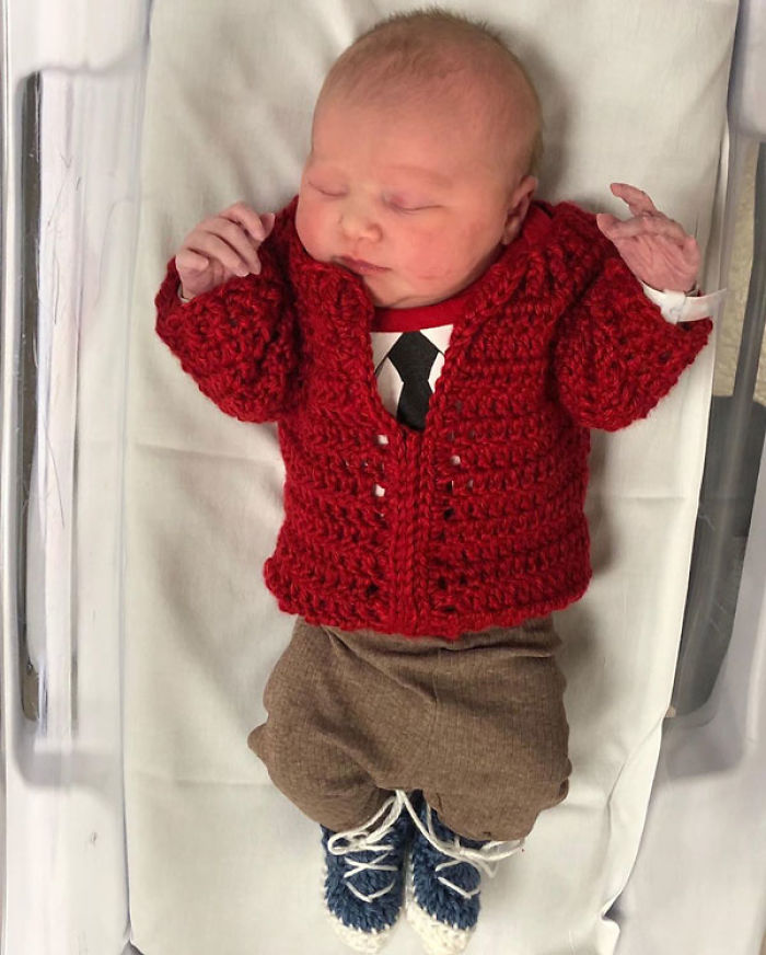 Hospital Dresses Newborns In Cute Red Cardigans To Honor Mister Rogers Hospital Dresses Newborns In Cute Red Cardigans To Honor Mister Rogers