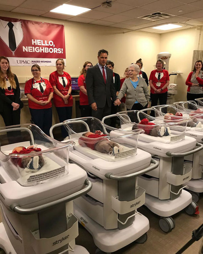 Hospital Dresses Newborns In Cute Red Cardigans To Honor Mister Rogers