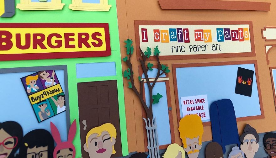 I Made A Huge Paper Art Scene Of The Characters From Bob's Burgers I Made A Huge Paper Art Scene Of The Characters From Bob's Burgers