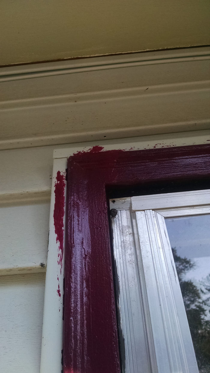 So Our Landlord Hired A 5-Year-Old To Paint Our Windows