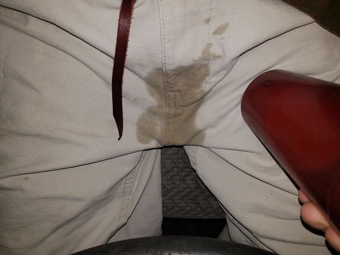 Excited To Start My New Job, Wanted To Make A Good Impression, Got There Early And Promptly Spilled Coffee All Over My Crotch