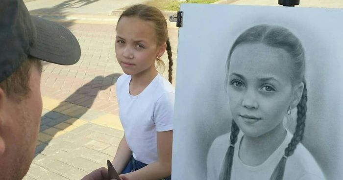 Russian Street Artist Draws Realistic Portraits In One Hour (30 Pics)