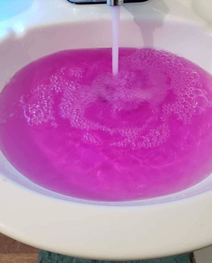 My Parent’s Water Is Hot Pink Due To A Chemical Leak