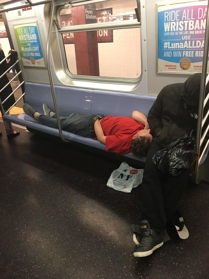 Ahhh The Morning Commute On The NYC Subway
