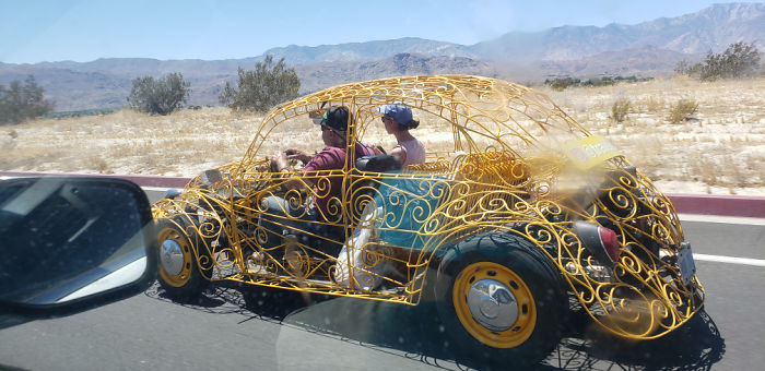 Spotted This Wrought-Iron VW Beetle