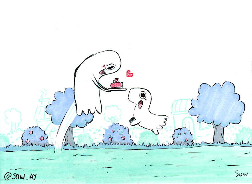 I Draw The Adventures Of A Little Ghost And His Cute Dog