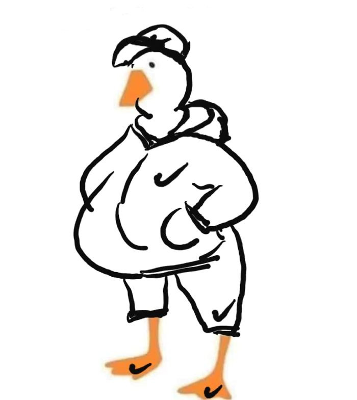 Drawing-Duck-People-Art