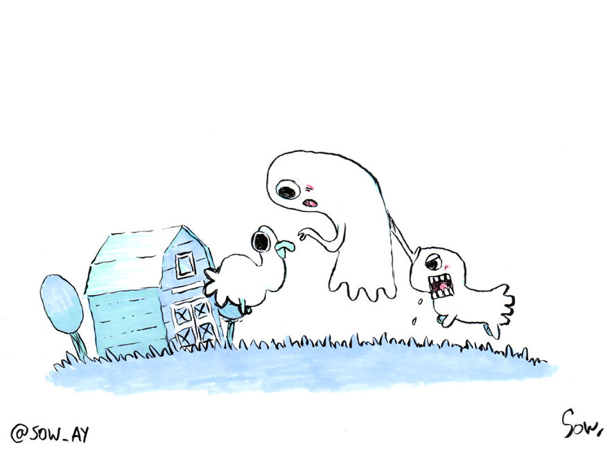 I Draw The Adventures Of A Little Ghost And His Cute Dog