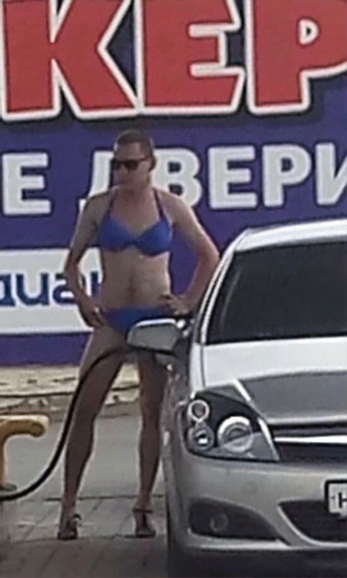 Russian Gas Station Offers Free Fuel For Anyone In A Bikini, Doesn’t Expect Guys Would Dress Down, Too Russian Gas Station Offers Free Fuel For Anyone In A Bikini, Doesn’t Expect Guys Would Dress Down, Too