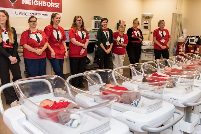 Hospital Dresses Newborns In Cute Red Cardigans To Honor Mister Rogers