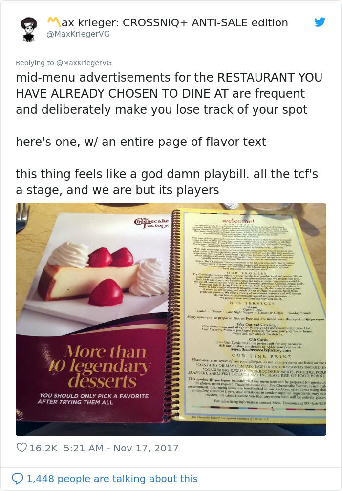 Man Explains Why Cheesecake Factory Is Probably The Weirdest Restaurant On Earth And It&rsquo;s Pretty Spot On