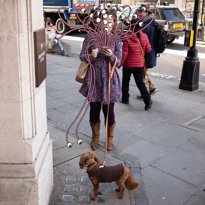 Artist Illustrates People Being Drawn Into Their Smartphones By Digital Monsters (8 Pics) Artist Illustrates People Being Drawn Into Their Smartphones By Digital Monsters (8 Pics)