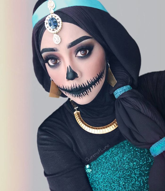 Princess Jasmine Channeling Her Inner Jack Skellington