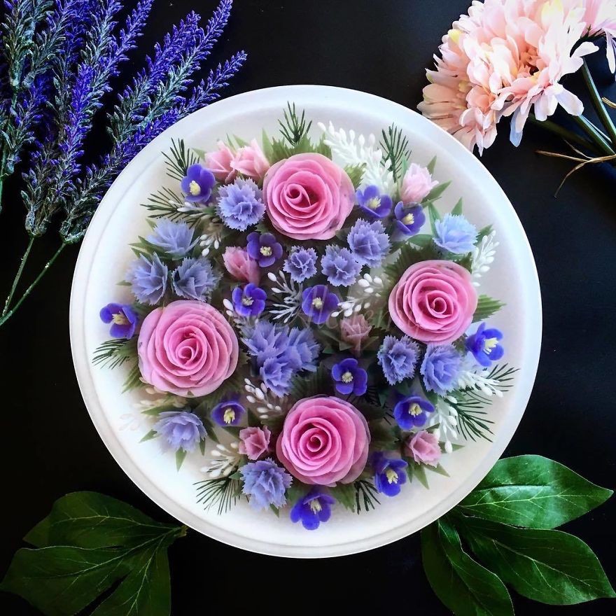 I Handcraft Realistic Floral 3D Jelly Koi Ponds, Birds And Characters.