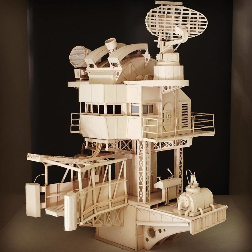 An Old Piece, Never Finished. Lesson Learned - Always Have Enough Paper To Finish What You Start. Back Onto The Vesbot Now After A Long Break. #paperart #papercrafts #cardboardart