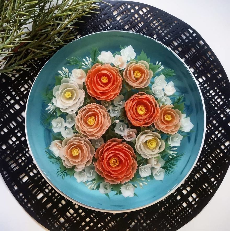 I Handcraft Realistic Floral 3D Jelly Koi Ponds, Birds And Characters.