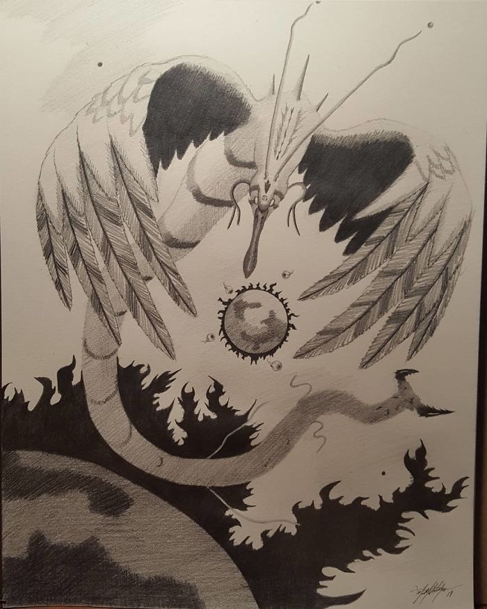 "Imagine A World Where I Simply Got Rid Of All Of You. What A Slate Existence That Would Sow. Gone Would Be The Social Ineptitude Your Collective Lack Of Acceptance Would Spawn; Gone Would Be Your Inability To Adapt To Varying Personality Traits You Found Annoying Before. You Would Simply Not Exist. Maybe Then Humanity Would Learn How To Coexist With Those They Could Not Handle When Man Walked And Traversed This Universe. There May Come A Day When You Look Onto Your Fellow Human, And Think, 'I Care Not For You, Or Your Needs; I Care Not For Where You've Been And Where You're Going.' This Seems Understandable Considering That You Yourself Are Perpetually Busy Trying To Figure Out Your Own Destiny And Path, But Heed Me, That Destination Is A Lonely One When Riddled With Self Indulgence. Isolation Will Be Your Prize As You Have Forgotten What It Means To Be Empathetic, And The Universe Will Respond In Kind. For, In The End, The Ultimate Travesty Is That Of Selfishness; To Forget That Compassion Is What Makes Humanity So Beautiful To Deified Eyes." Written By Trevor Murrey
excerpt From My Novel.
#illustration #charcoal #artist #guitarists #novel #creatures #magicthegathering #storytime