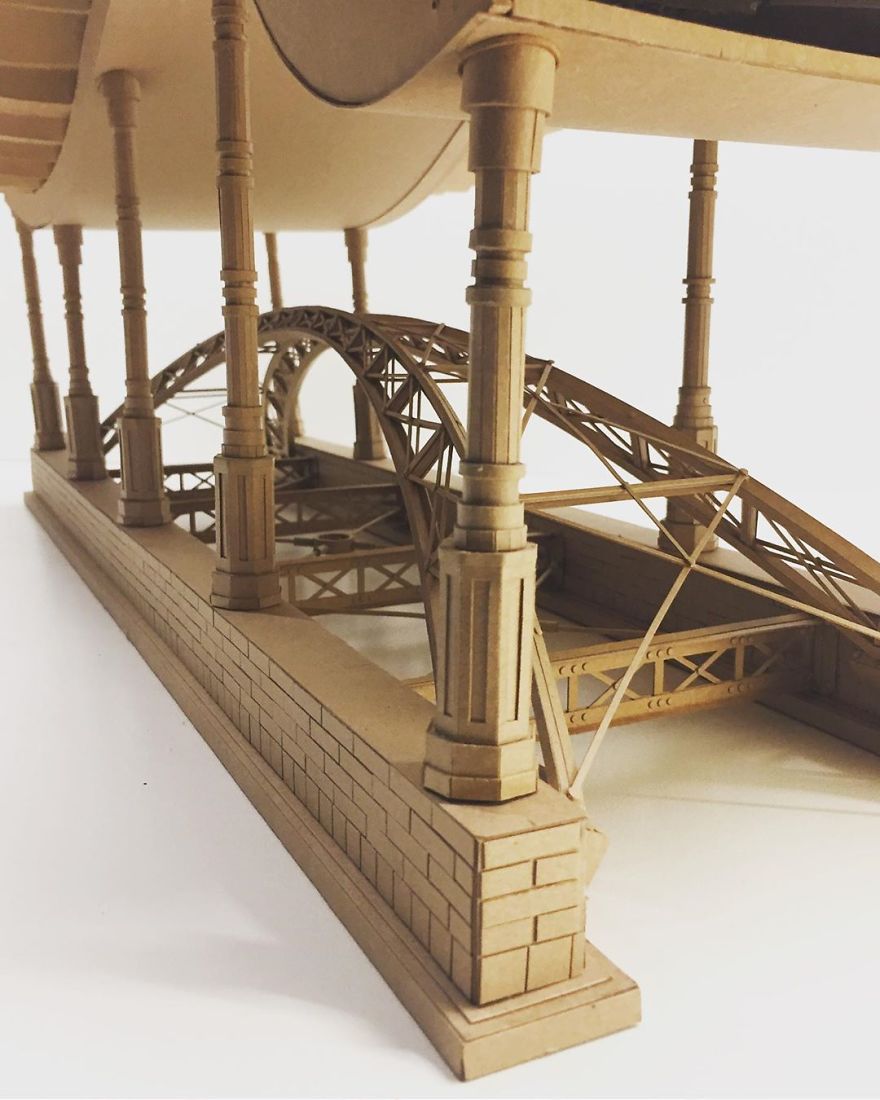 Base For #8 Almost Done, A Few Extra Girders And Bracing To Add, Then Onto The Captain! #paperart #paperwork #cardboardrobot #paperrobot #robot #robotart #boatbot #cardboardboat