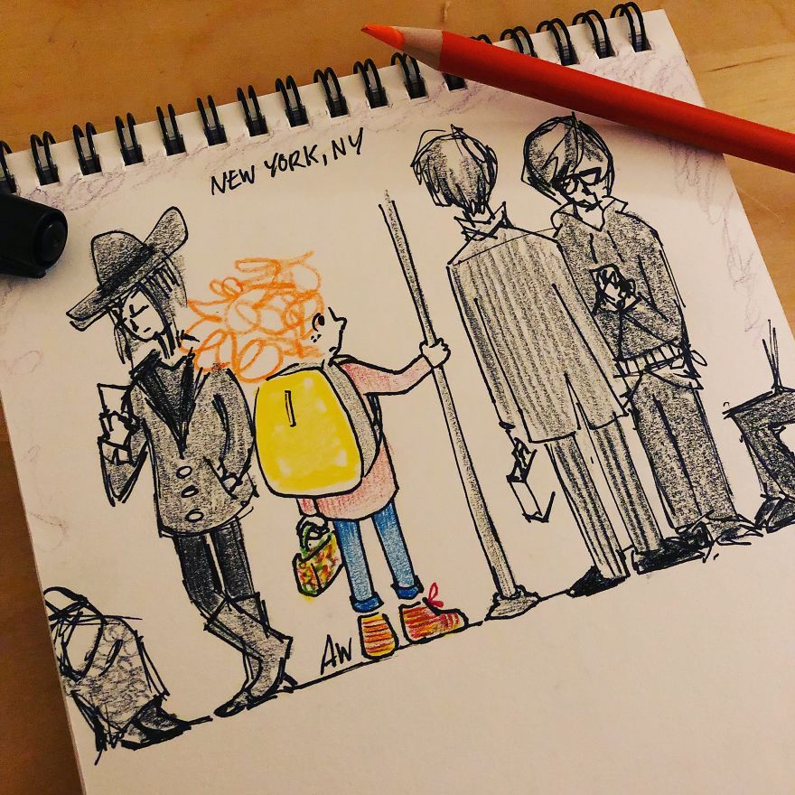 A Colorful Girl In A Monochrome World