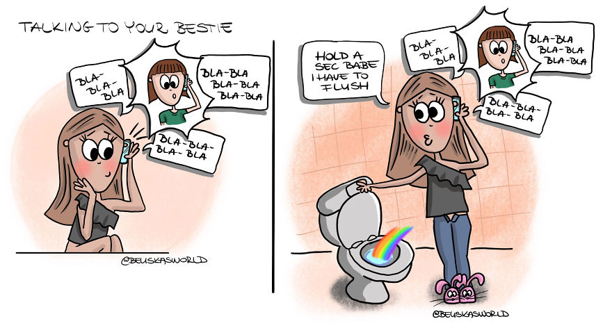 I Create Cute Illustrations About The Daily Small Struggles, Happy Moments And Everyday Situations Of A Hungarian Young Lady.