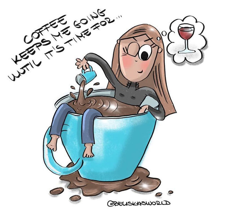 I Create Cute Illustrations About The Daily Small Struggles, Happy Moments And Everyday Situations Of A Hungarian Young Lady.