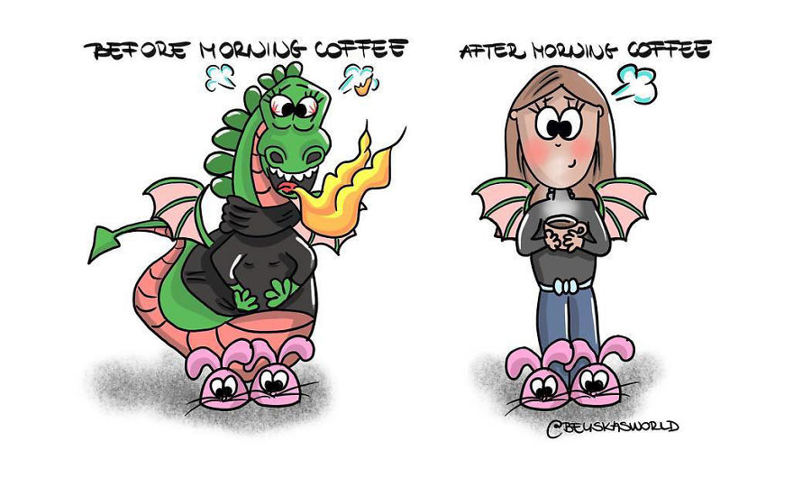 I Create Cute Illustrations About The Daily Small Struggles, Happy Moments And Everyday Situations Of A Hungarian Young Lady.