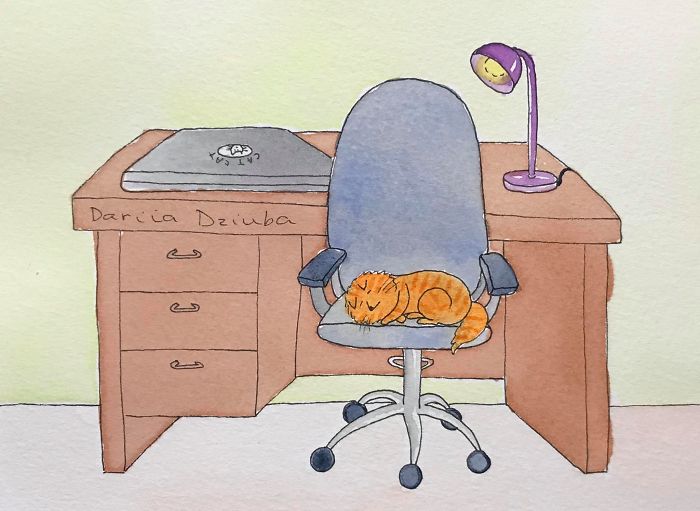 When You Want To Sit On Your Chair, Can You Guess Who’s Sleeping There?