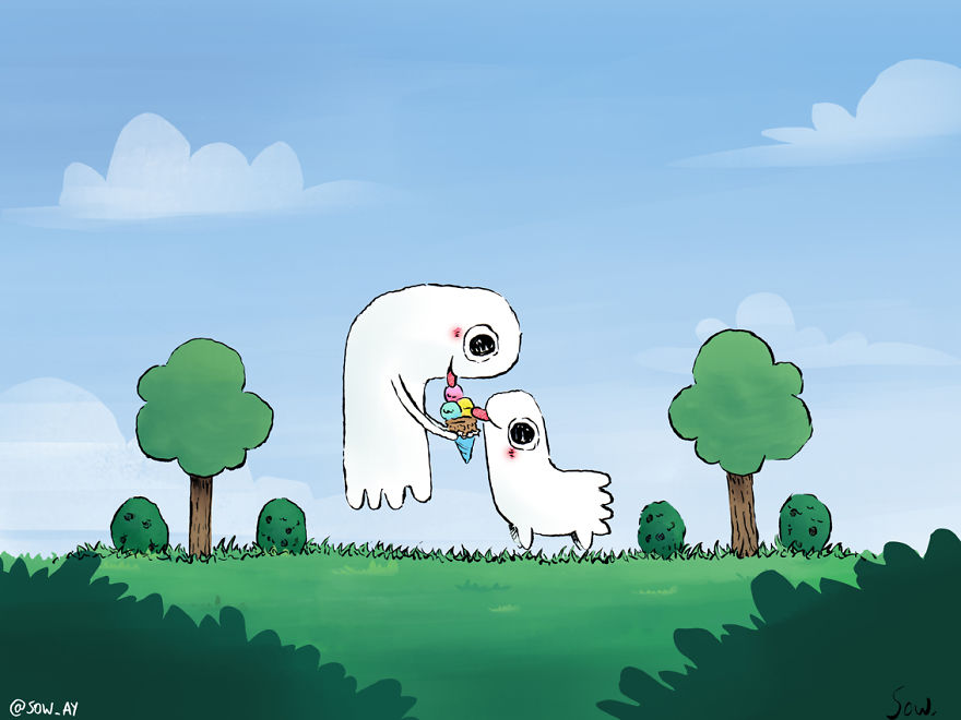 I Draw The Adventures Of A Little Ghost And His Cute Dog
