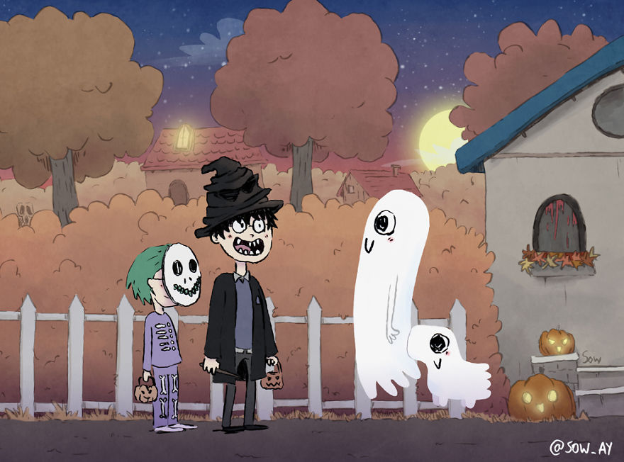 I Draw The Adventures Of A Little Ghost And His Cute Dog