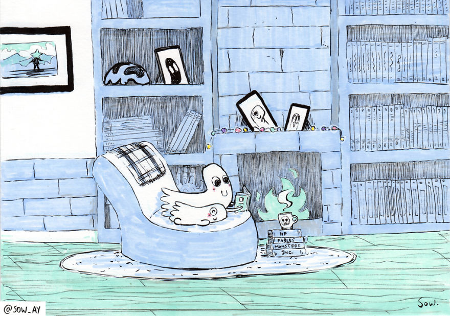 I Draw The Adventures Of A Little Ghost And His Cute Dog