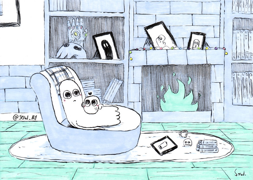 I Draw The Adventures Of A Little Ghost And His Cute Dog