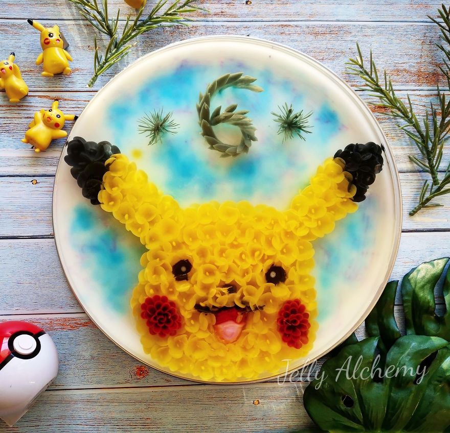 I Handcraft Realistic Floral 3D Jelly Koi Ponds, Birds And Characters.