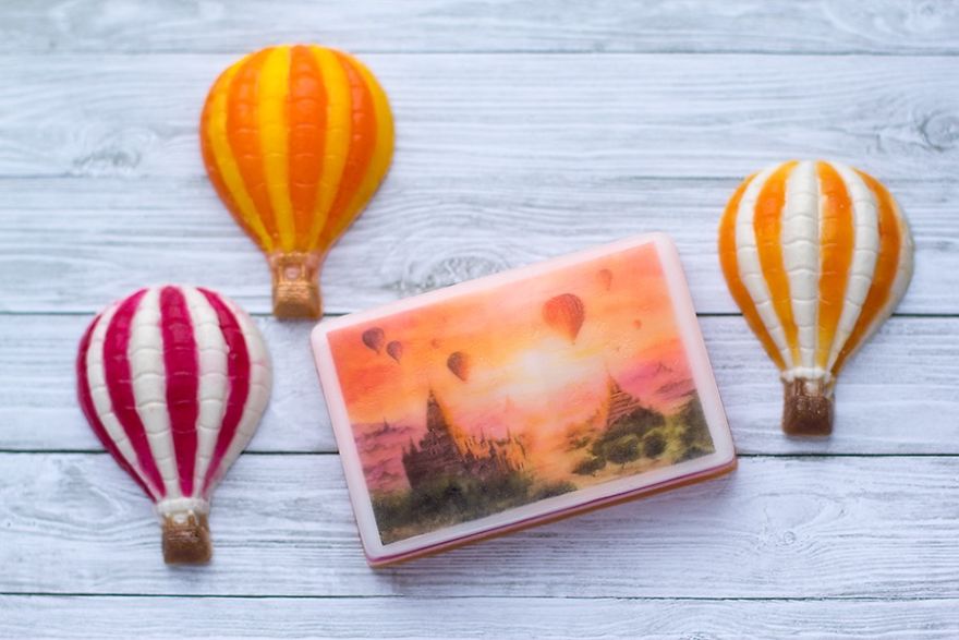 I've Combined Two Hobbies So Decorated Soap Became A Part Of Watercolor Painting