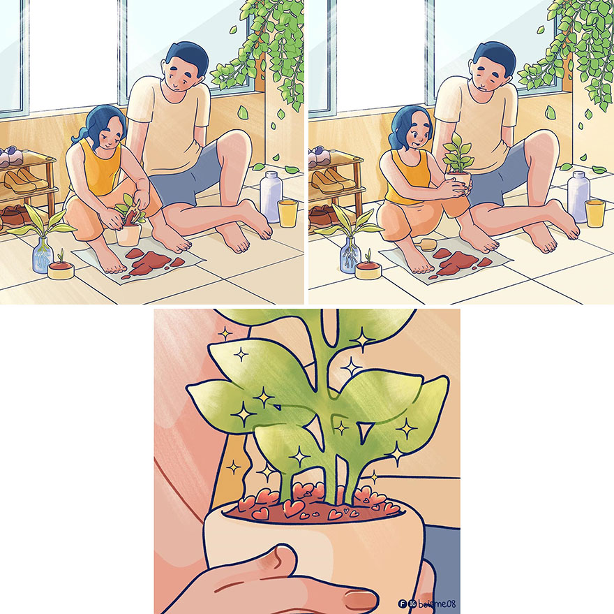 Illustrator Shows In Lovely Drawings What It Is To Be Truly In Love