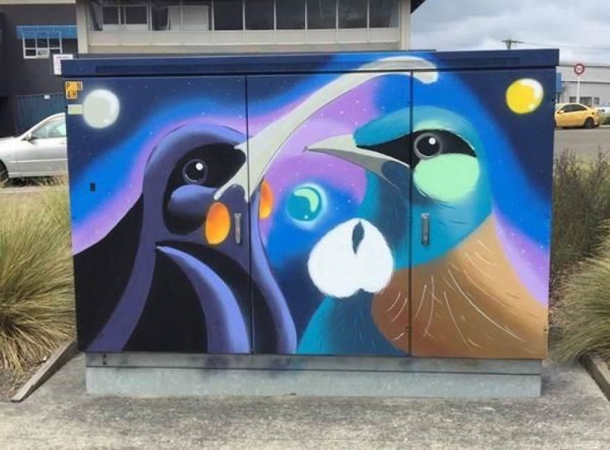 Native Huia (Extinct) And Tui By Aidan Walkbaekeen