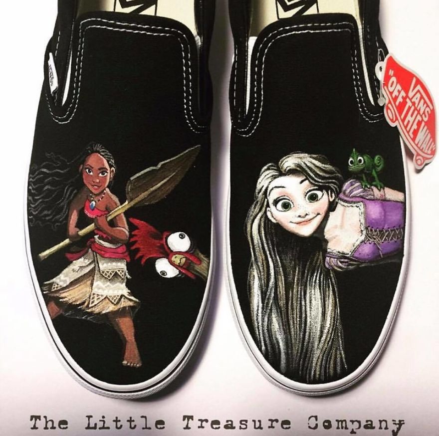 Moana & Tangled Custom Shoes