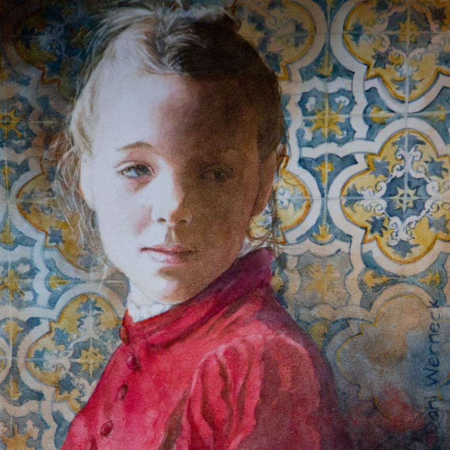 Watercolor Portraits Of Children From Foster Care