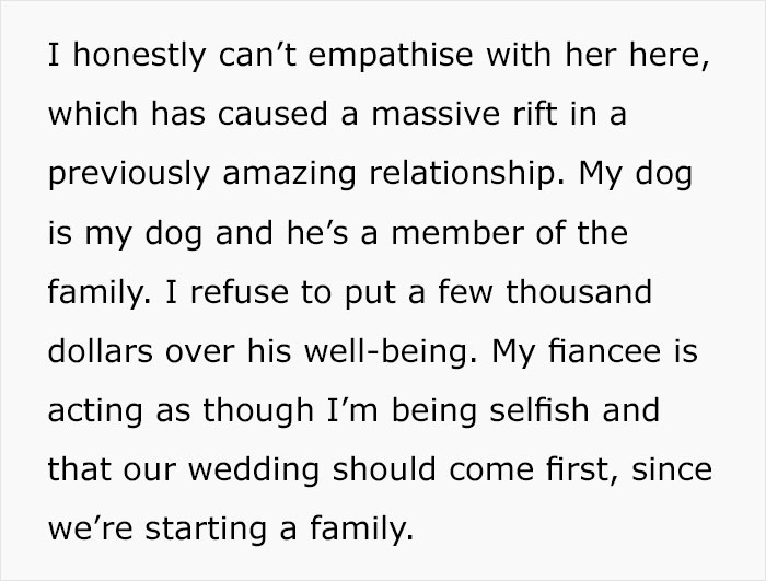 "My Fianc&eacute;e Isn&rsquo;t Speaking To Me After I Used 'Our' Money To Help My Dog"