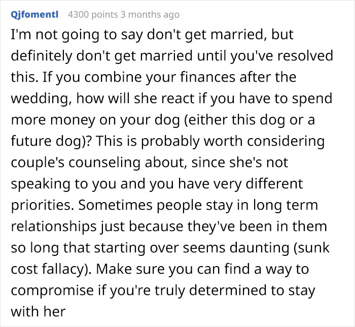 "My Fianc&eacute;e Isn&rsquo;t Speaking To Me After I Used 'Our' Money To Help My Dog"