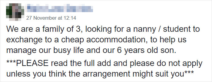 Family’s Requirements For A Babysitter Are So Crazy, They Got Shamed For It Online Family’s Requirements For A Babysitter Are So Crazy, They Got Shamed For It Online