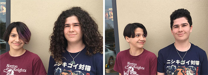 After 6 Years Of Growing Out My Hair, I Finally Donated It All. My Little Brother Was Shocked To Say The Least