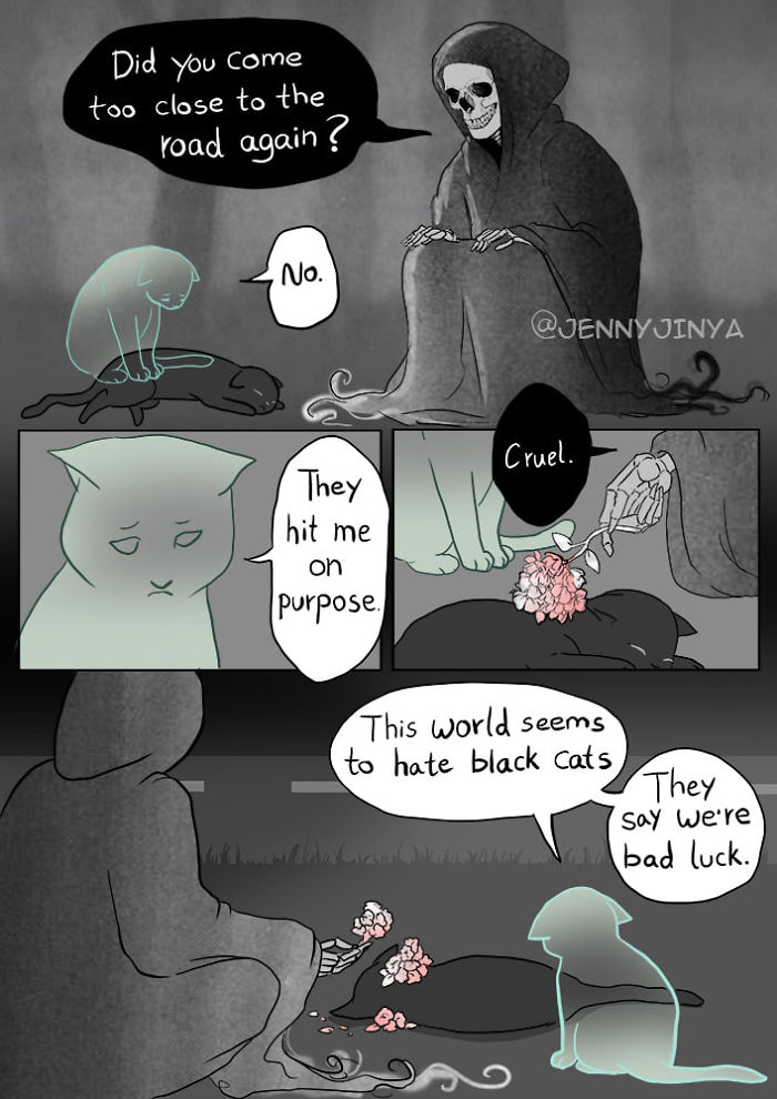 The Same Artist Who Made People Cry With Her Comic 'Good Boy' Just Shared A New One With A Black Cat